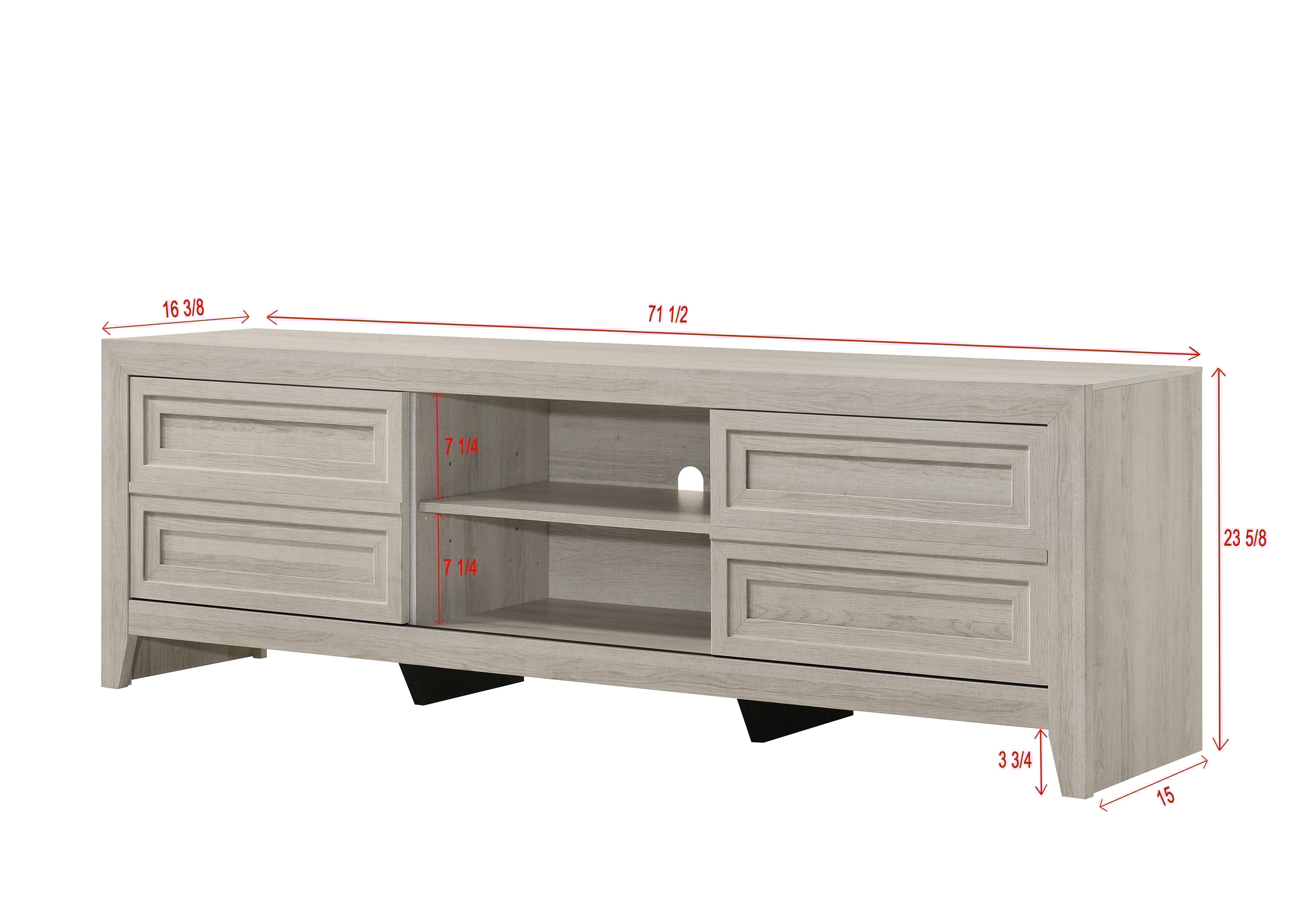 Crown Mark LORRAINE 3-Shelf TV Stand