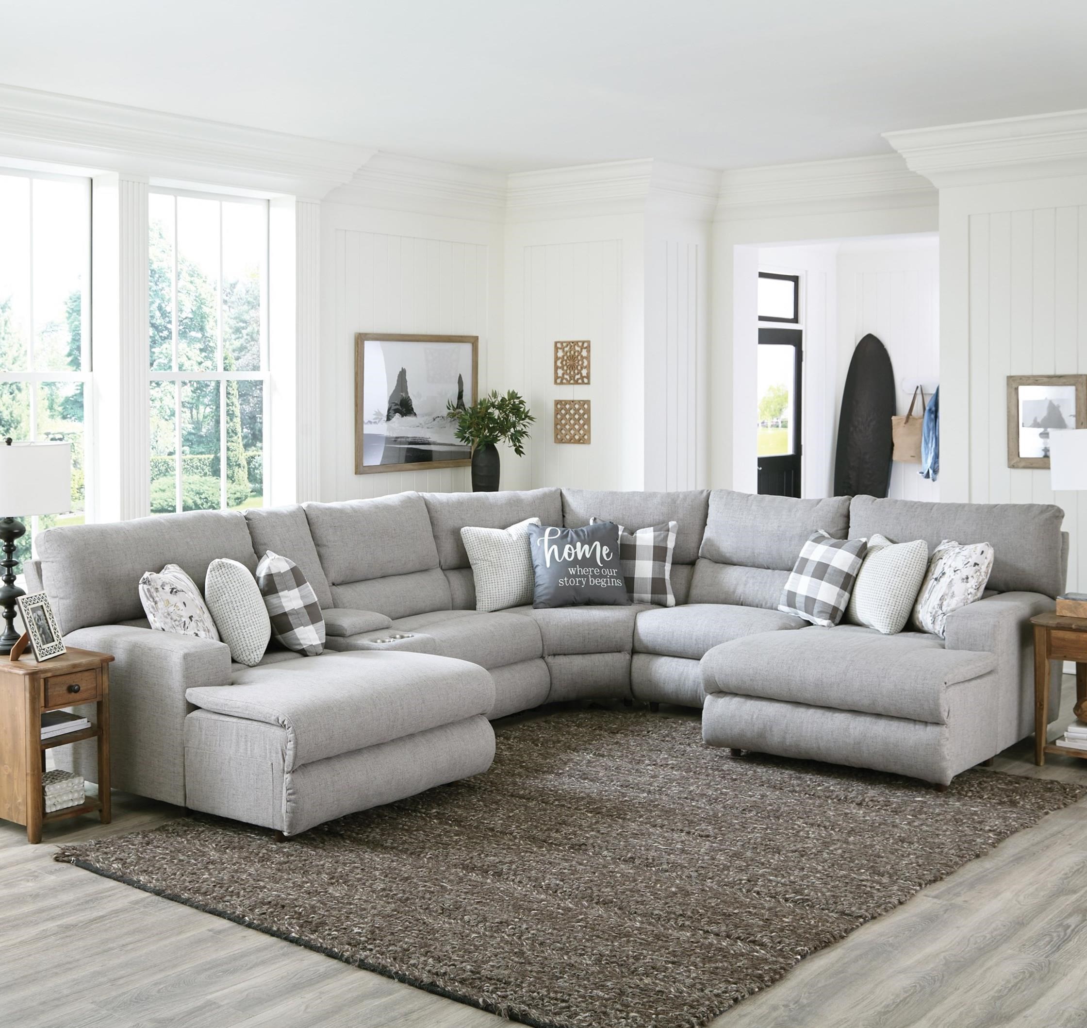 reclining sectional with ottoman