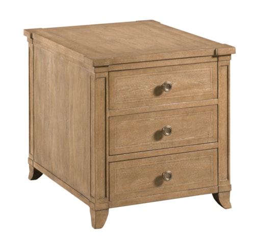 Contemporary 3-Drawer End Table