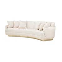 Transitional 2-Piece Upholstered Sectional Sofa with Plinth Base