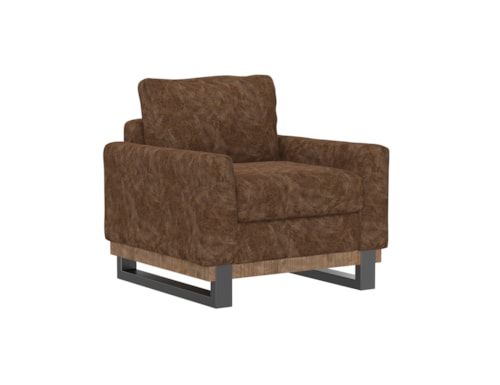 Modern Upholstered Armchair with 1-Pillow