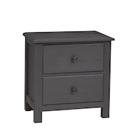 Casual 2-Drawer Nightstand with Soft-Close Drawers