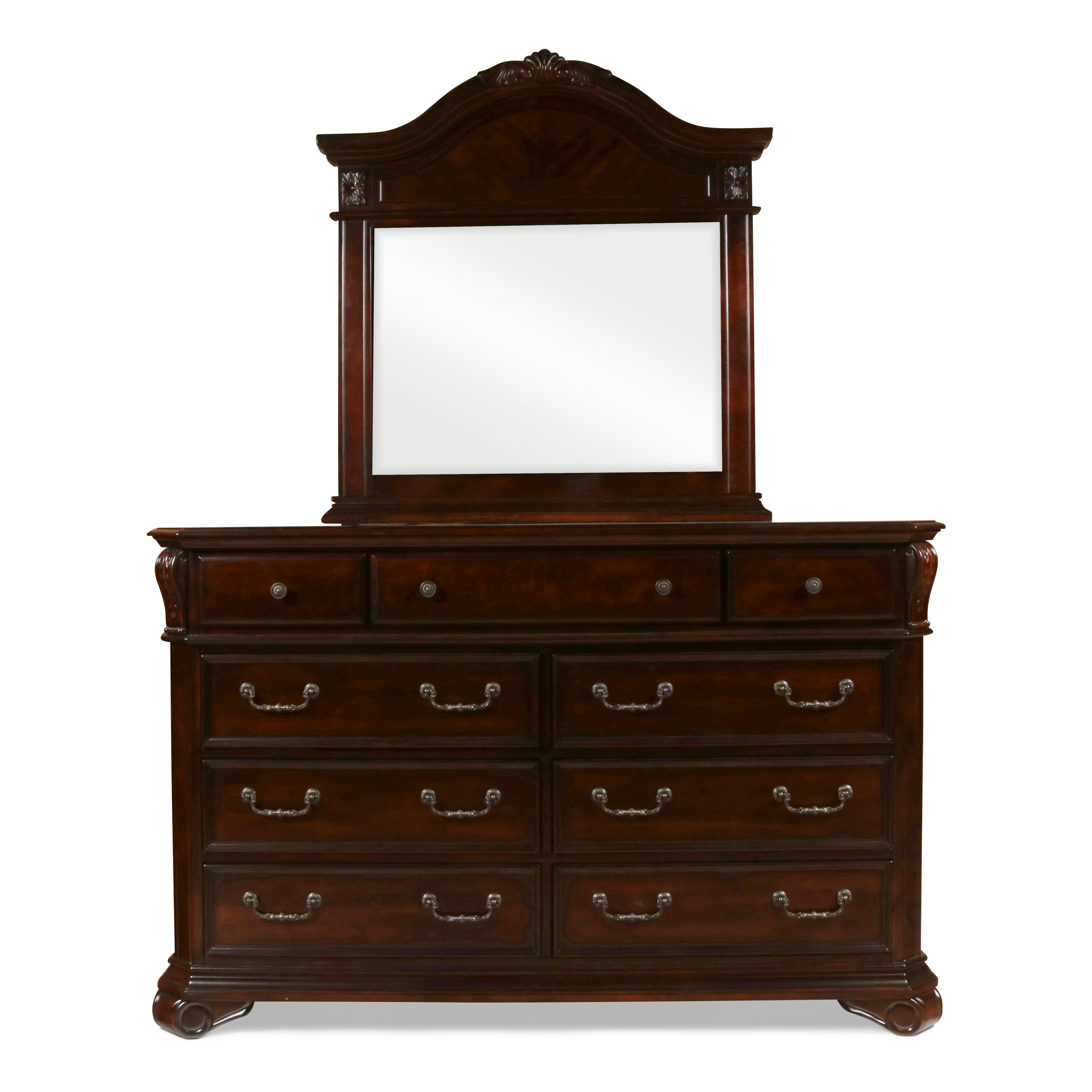 Dresser and Mirror Set