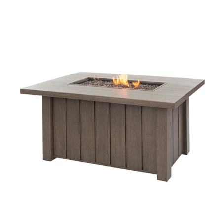 Trevi 50" X 32" Rectangular Fire Pit And Lid