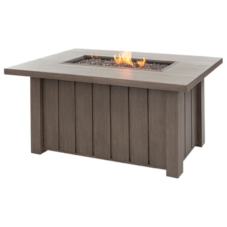 Trevi 50" X 32" Rectangular Fire Pit And Lid