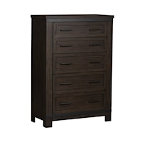 Transitional 5-Drawer Bedroom Chest with Felt-Lined Top Drawers