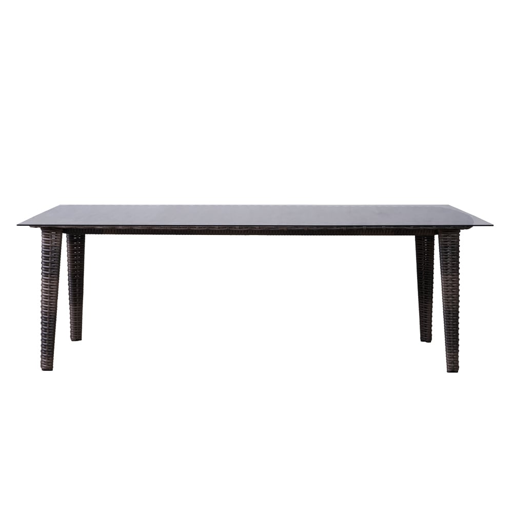 Lloyd Flanders Largo 86" Rectangular Dining Table w/Umbrella Hole