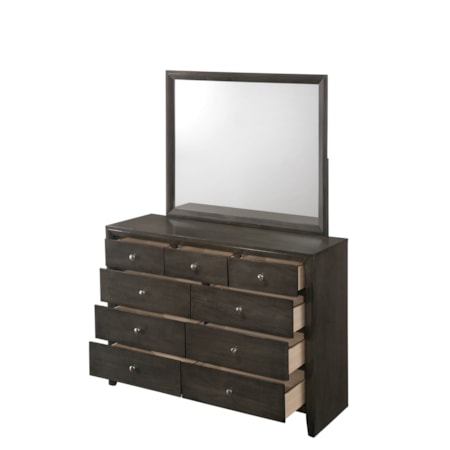 Dresser and Mirror Combination