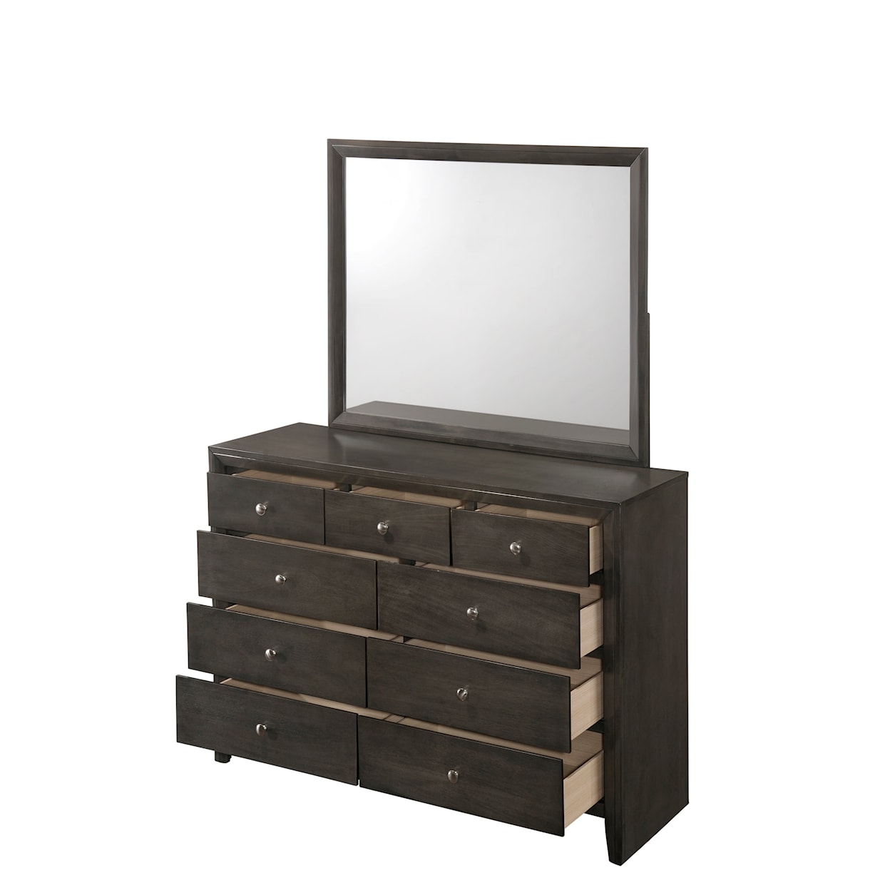 Crown Mark Evan Dresser and Mirror Combination