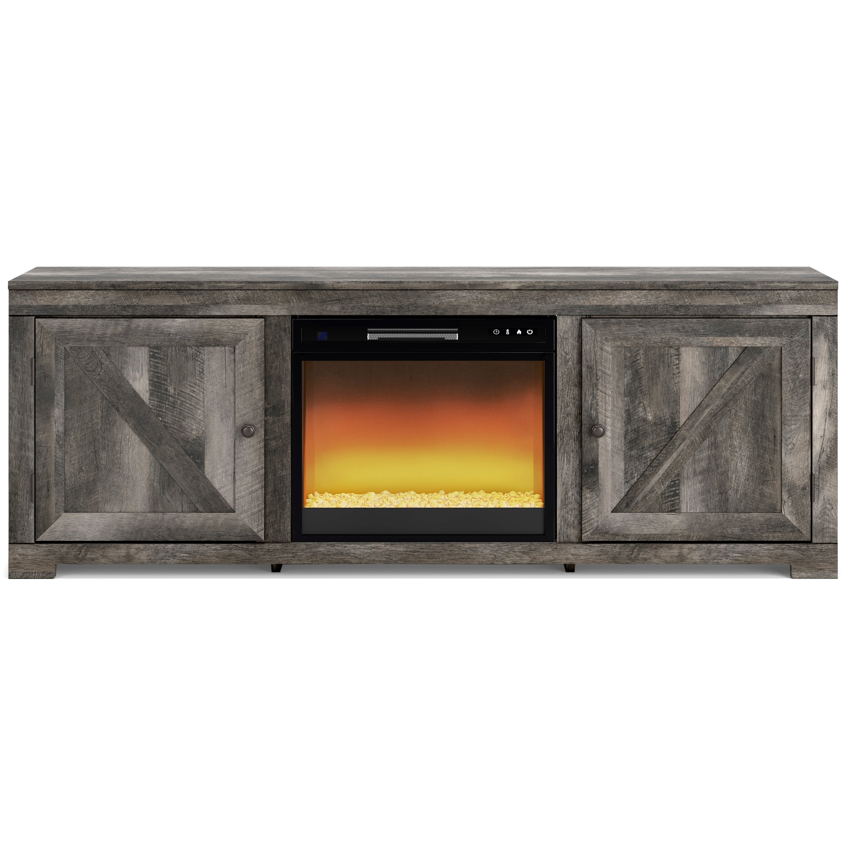 Signature Design by Ashley Wynnlow 72" Rustic TV Stand with Electric