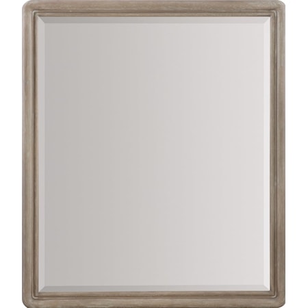 Transitional Dresser Mirror with Beveled Glass