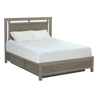 Contemporary Full Panel Storage Bed