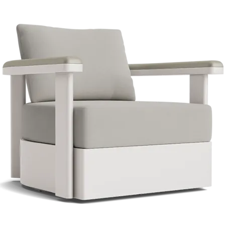 Barrel-Back Swivel Lounge Chair