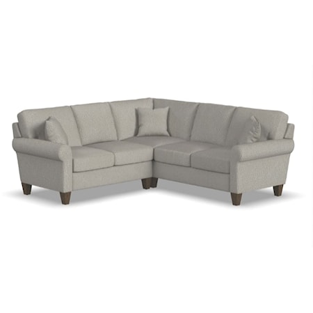 Contemporary Sectional Sofa with Sock Arms