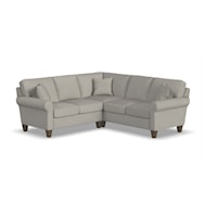 Contemporary Sectional Sofa with Sock Arms