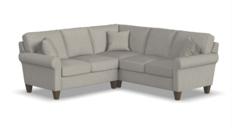 Contemporary Sectional Sofa with Sock Arms