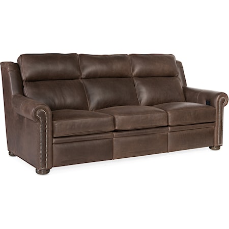 Traditional Power Reclining Sofa with Powered Headrest