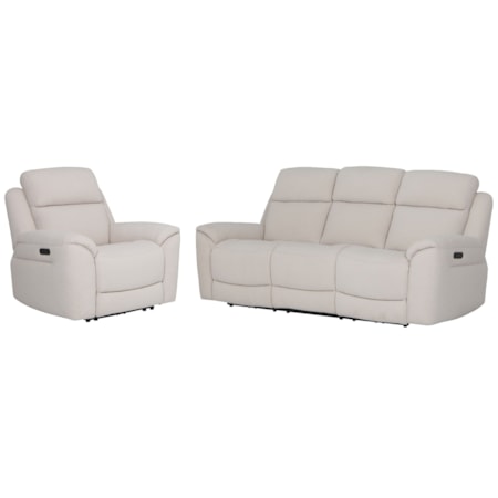 Power Reclining Sofa and Recliner Set