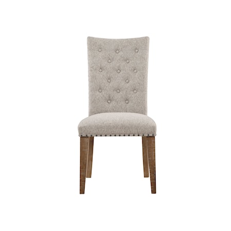 Upholstered Dining Side Chair with Tufting