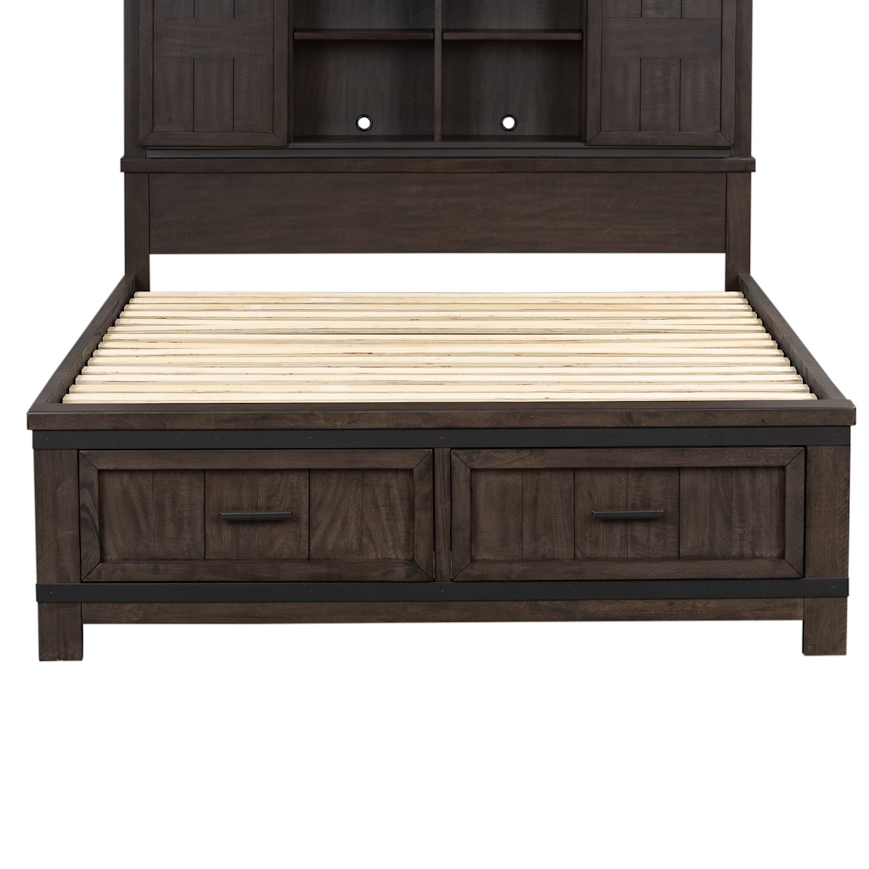 Liberty Furniture Thornwood Hills 4-Piece Queen Bookcase Bed Set