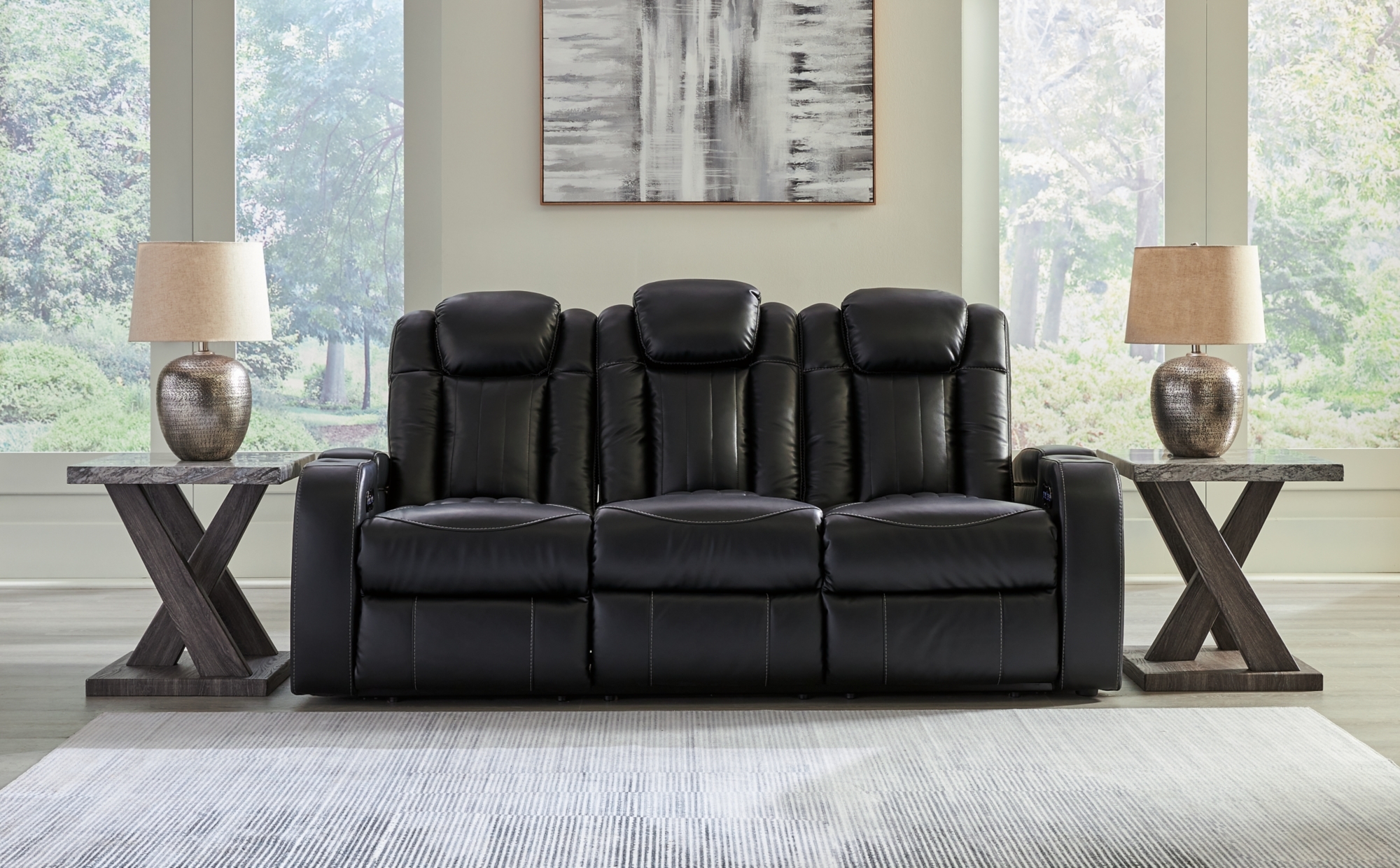 Pwr Rec Sofa With Adj Headrest