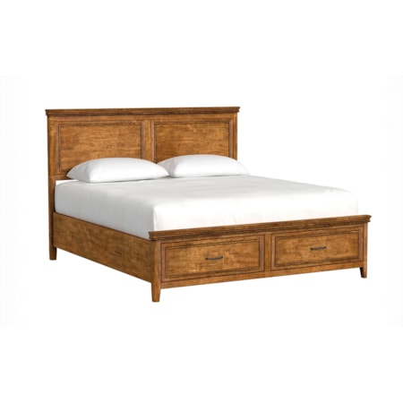 Queen Panel Storage Bed