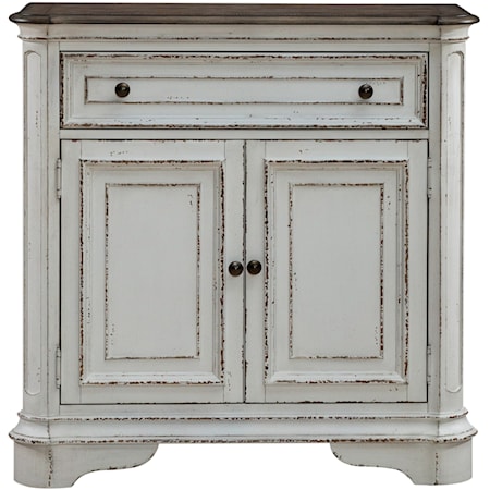 Relaxed Vintage Accent Cabinet with Adjustable Shelf