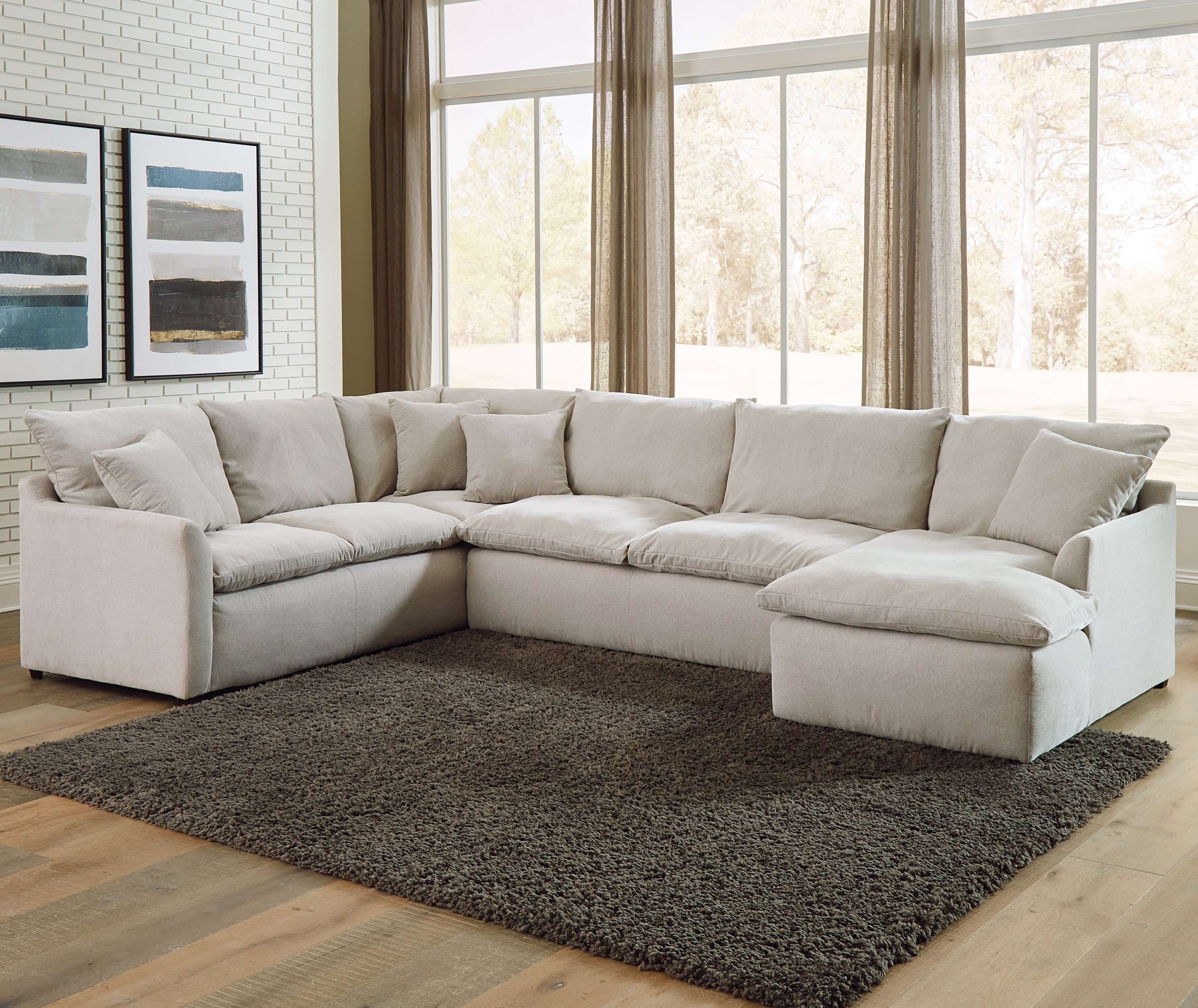 4-Piece Sectional Sofa with Chaise