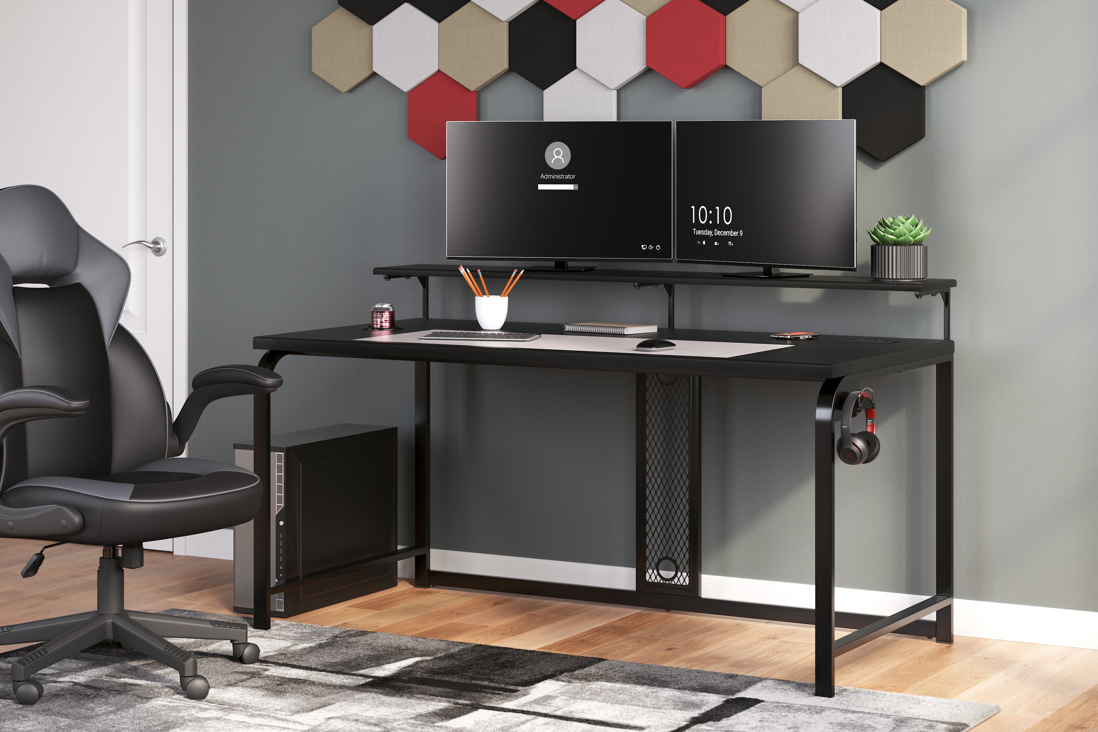 Ashley Signature Design Lynxtyn H400144 Home Office Desk Dunk