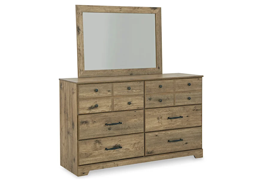 Shurlee Dresser & Mirror by Signature Design by Ashley at VanDrie Home Furnishings