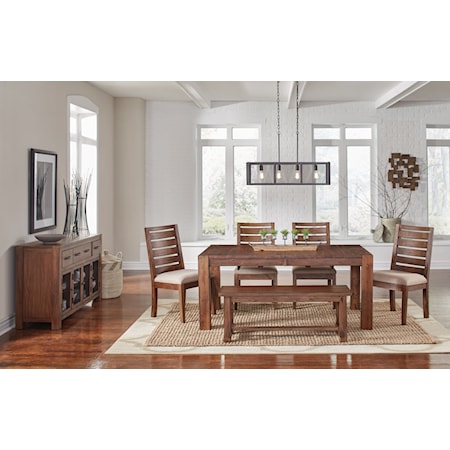 6 Piece Dining Set w/Bench