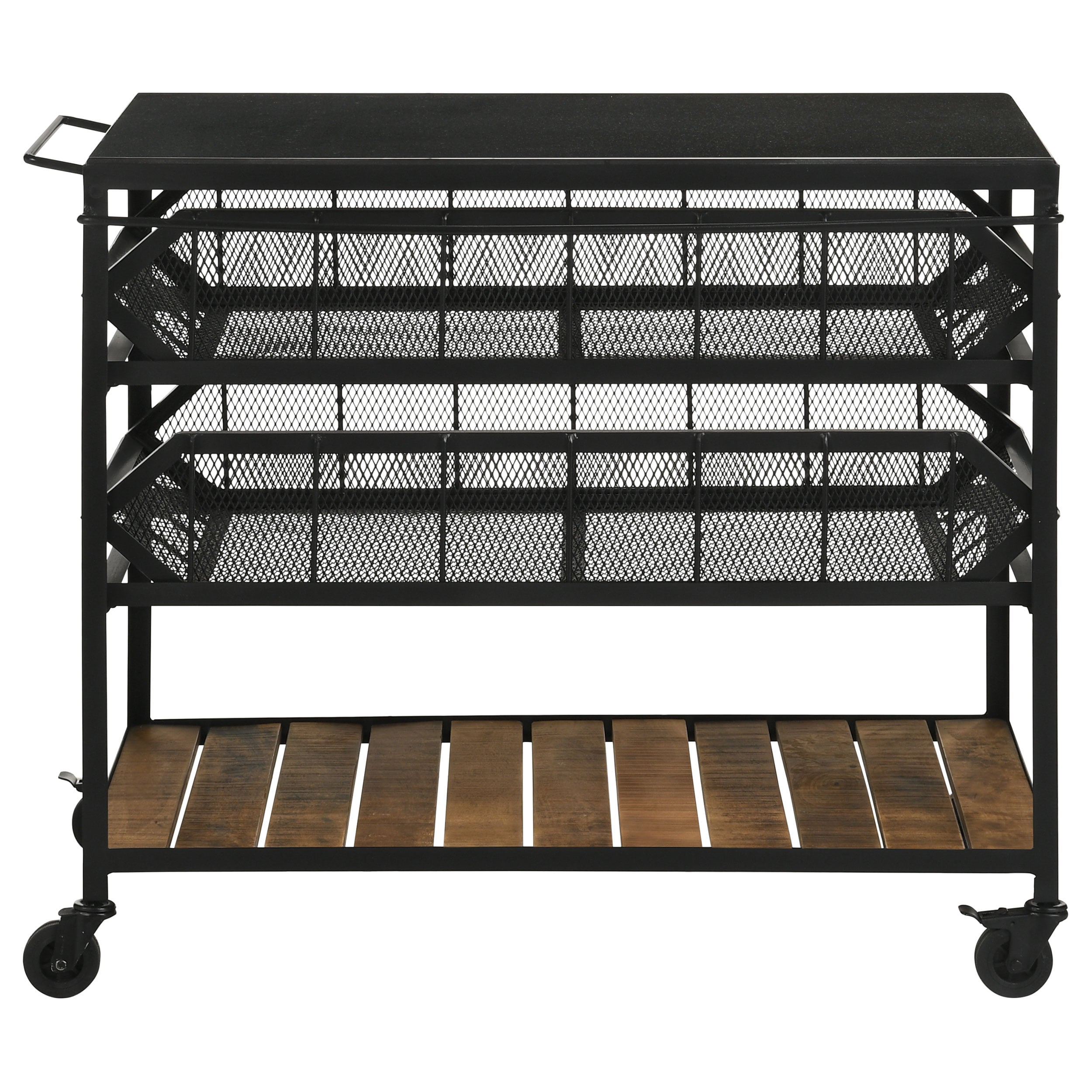 Marble Top Kitchen Cart w/ Removable Shelves