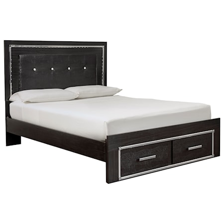 Queen Uph Storage Bed with LED Lighting