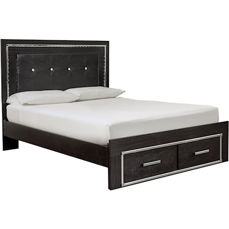 Queen Panel Bed with Storage