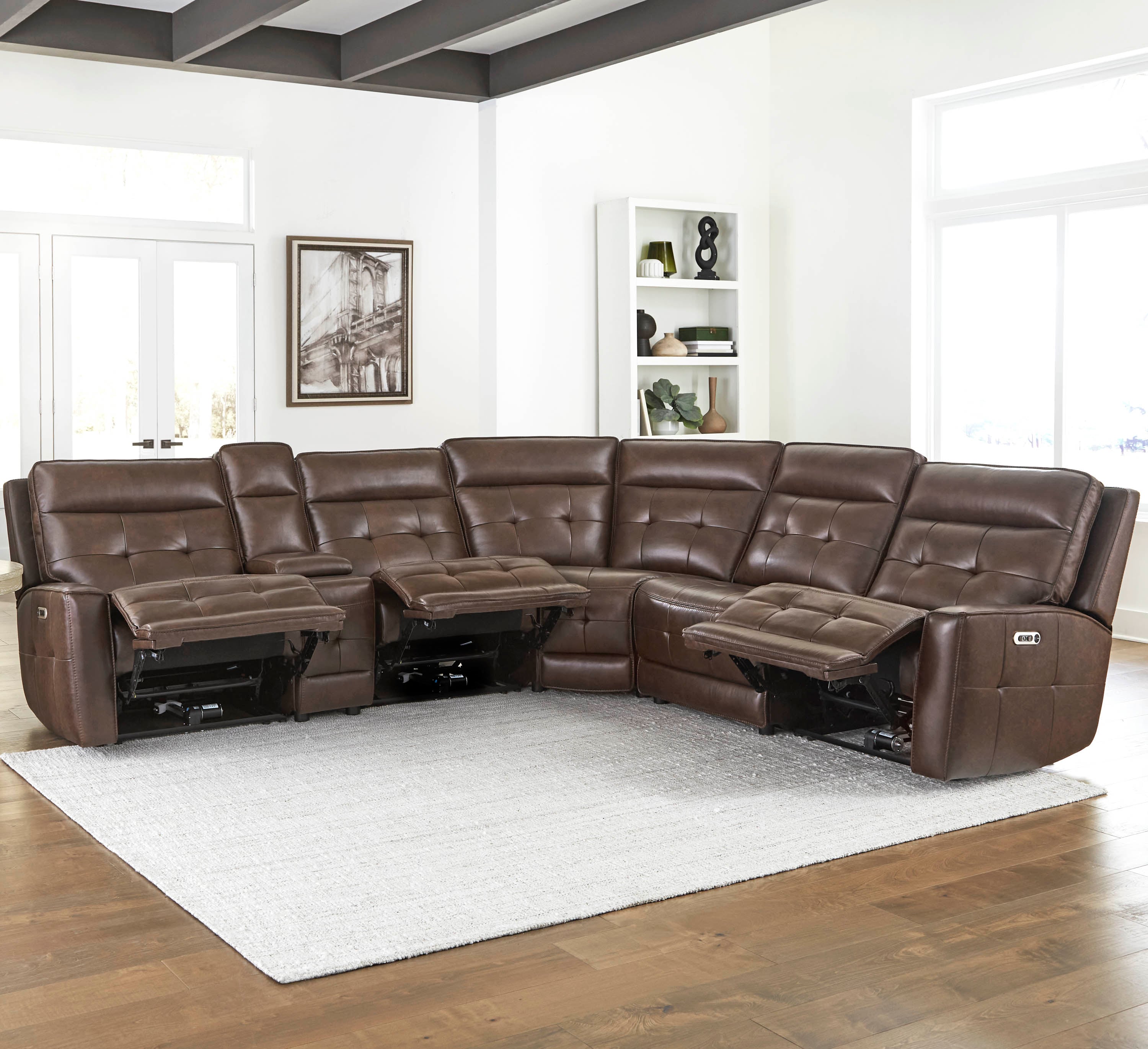 Parker Living Canterbury 6-Piece Power Reclining Sectional Sofa
