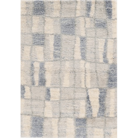 7'10" x 9'10" Ivory/Blue Cityscape Rug