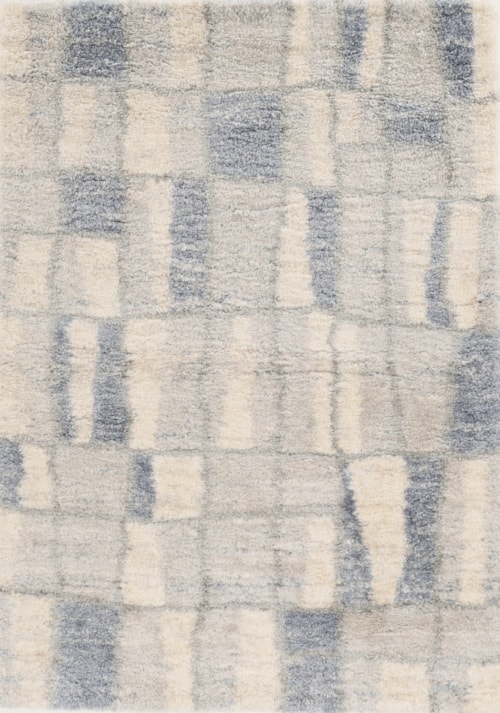 7'10" x 9'10" Ivory/Blue Cityscape Rug
