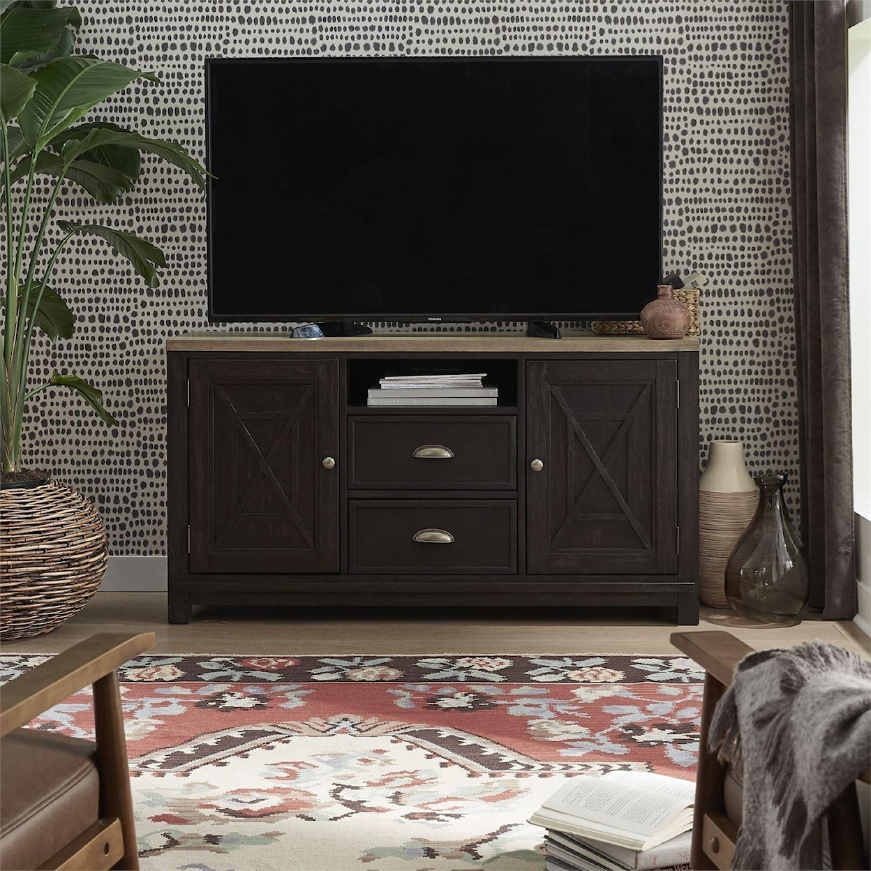 Liberty Furniture Heatherbrook 56 Inch TV Console