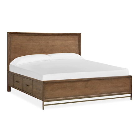 Queen Panel Storage Bed