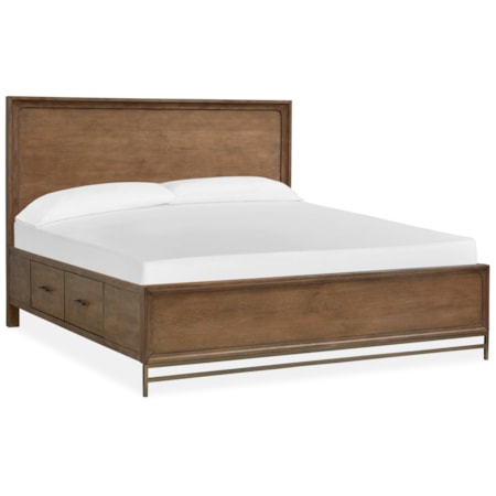 King Panel Storage Bed