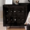 Furniture of America Alzire 2-Drawers Nightstand with Button Tufting