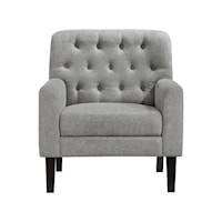 Transitional Accent Chair-Grey