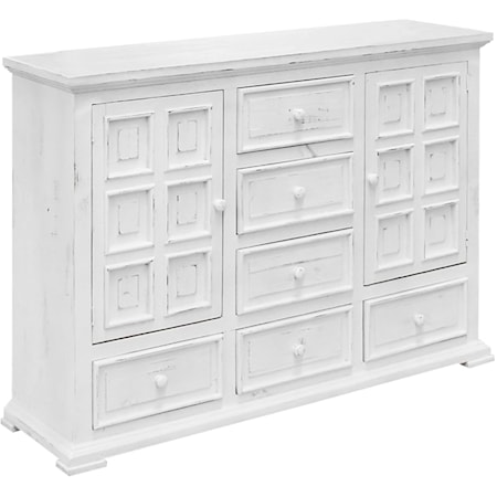 6-Drawer Bedroom Dresser with 2 Doors