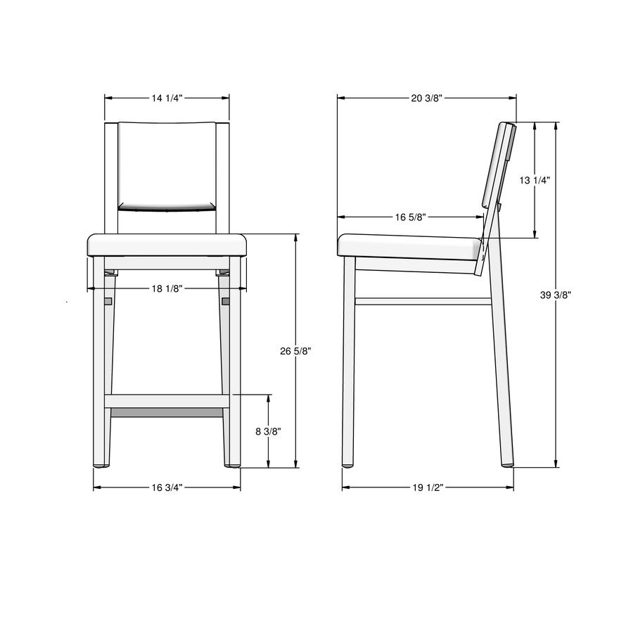 Amisco Payton Upholstered Counter Height Stool
