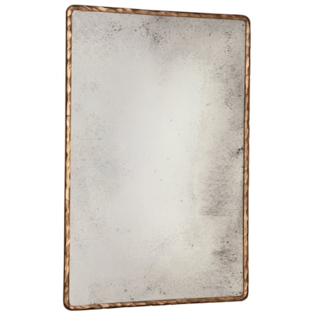 Hammered Edge Gold Mirror