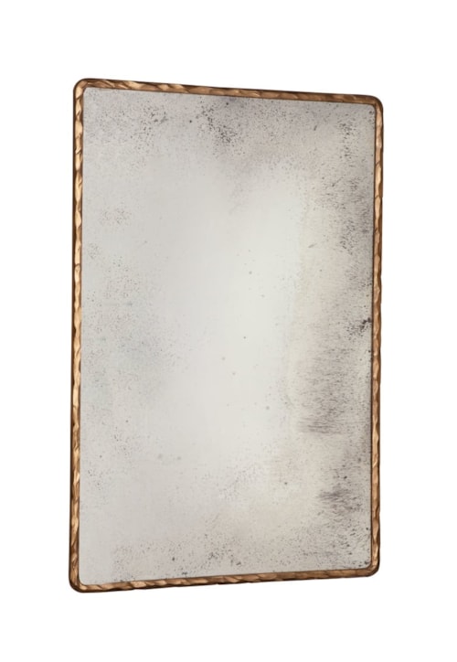 Hammered Edge Gold Mirror