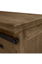 Cottage Creek Furniture Saddlebunch Rustic 5-Drawer Chest with Sliding Door