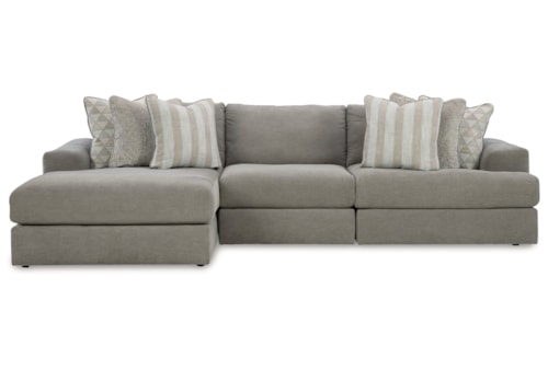 Contemporary 3-Piece Sectional with Chaise