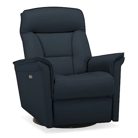 Stonegate Contemporary Swivel Gliding Power Recliner with Power Headrest