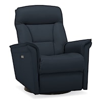 Stonegate Contemporary Swivel Gliding Power Recliner with Power Headrest